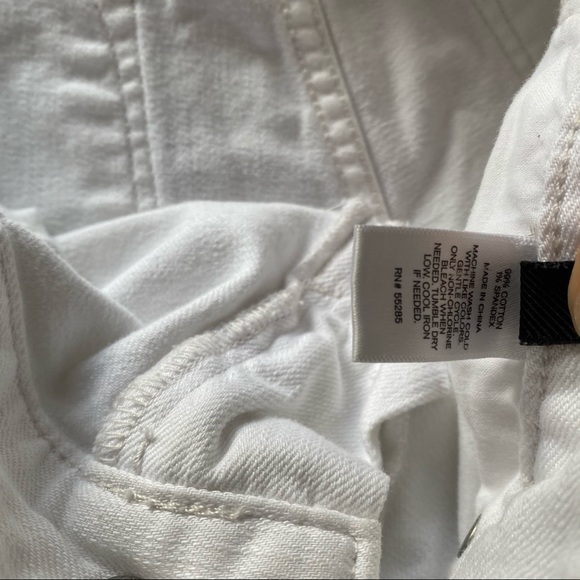 Express white frayed hem denim shorts - Picture 6 of 6